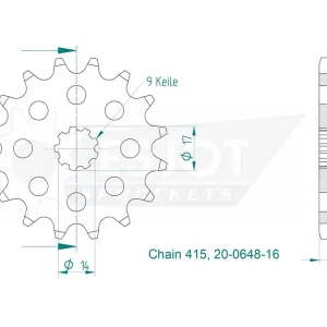 Nur Heute Ritzel Stahl 9 bis 18 Zähne (415) 20-0648 passend auf Puch / Manet