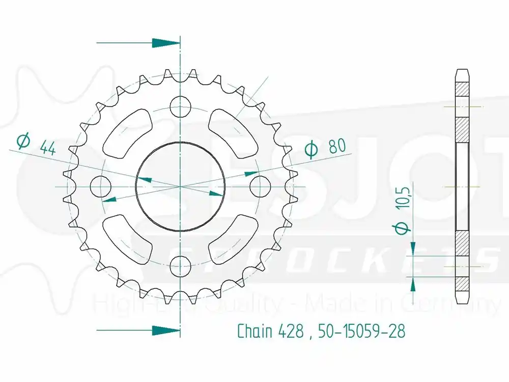Kettenrad Stahl 28 30 32 35 Zähne (428) passend für SMC Python Urban / Kasea Skyhawk / Masai / Rex Neue Kollektion