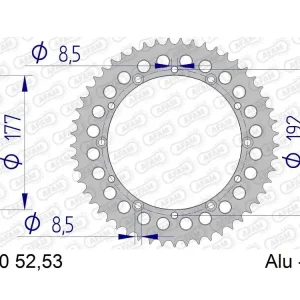 Kettenrad Aluminium 48 52 53 Zähne (520) passend für Husqvarna CR WR XC 125 240 250 390 460 500 Wochenendangebot