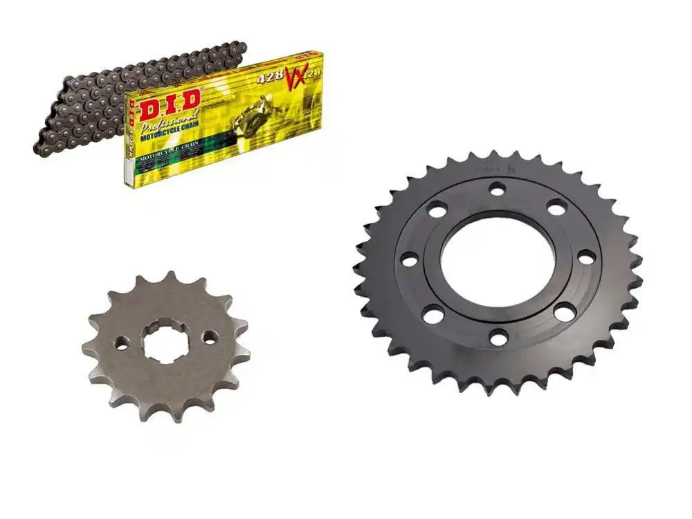 Gratis Versand DID Kettensatz passend für Honda CB 175 (Bj.71-78) mit DID428 Kette