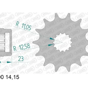 Ritzel 14 15 Zähne (520) passend für Gilera 600 Saturno / Nordwest / XRT Top-Seller