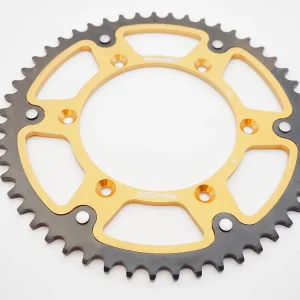 Kettenrad Stealth 51 52 Zähne - (520) blau gold RST-245 passend für Yamaha / Fantic Versand Am Gleichen Tag