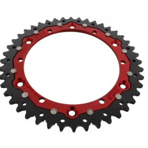 Kettenrad ZF Dual 44 Zähne rot - (520) passend für Yamaha YFS YFM YFZ350 DT200 DT250 DT400 XT500 Meistverkauft