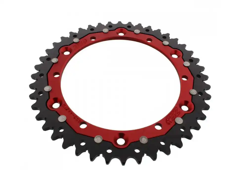 Kettenrad ZF Dual 44 Zähne rot - (520) passend für Yamaha YFS YFM YFZ350 DT200 DT250 DT400 XT500 Meistverkauft