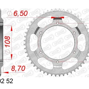 Knallerangebot Kettenrad Stahl 52 Zähne (420) passend für Cagiva Mito / Derbi GPR 50 / Gilera GP 50