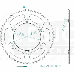 Preisknaller Kettenrad Stahl 53 58 62 Zähne (420) passend für Cpi SM 50 (Bj.06-12)